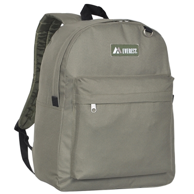 #2045CR-OLIVE Wholesale Classic Backpack - Case of 30 Backpacks