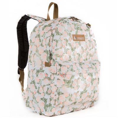 #2045P-VINTAGE FLORAL Wholesale Classic Pattern Backpack - Case of 30 Backpacks