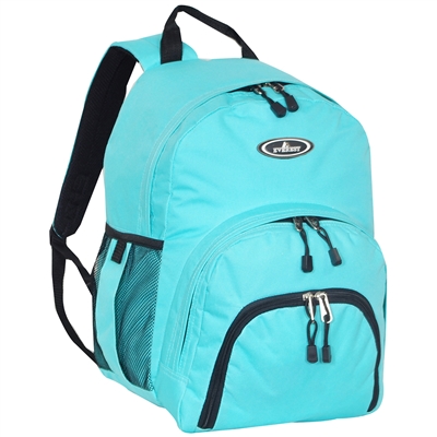 #2045W-AQUA BLUE Wholesale Sporty Backpack - Case of 30 Backpacks