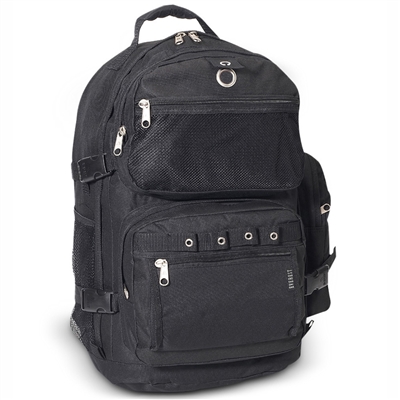 #3045R-BLACK Wholesale Oversized Deluxe Backpack - Case of 20 Backpacks