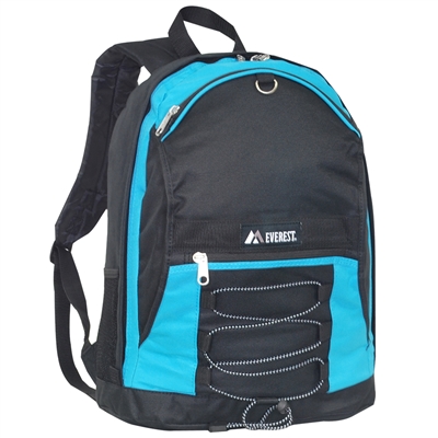 #3045SH-TURQUOISE Wholesale Two-Tone Backpack - Case of 30 Backpacks