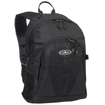 #3045W-BLACK Wholesale Large Storage Backpack - Case of 30 Backpacks