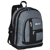 #5045-DARK GRAY Wholesale Double Main Compartment Backpack - Case of 30 Backpacks