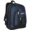 #5045-NAVY Wholesale Double Main Compartment Backpack - Case of 30 Backpacks