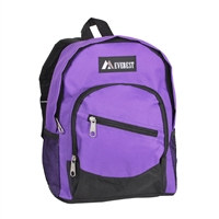 #6045S-DARK PURPLE Wholesale Mini Kids Slant Backpack - Case of 30 Backpacks