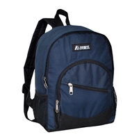 #6045S-NAVY Wholesale Mini Kids Slant Backpack - Case of 30 Backpacks