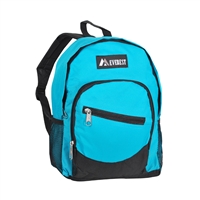 #6045S-TURQUOISE Wholesale Mini Kids Slant Backpack - Case of 30 Backpacks
