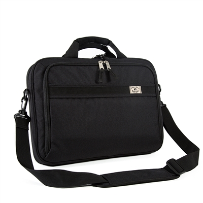 #766PU-BLACK Wholesale Slim Briefcase - Case of 20 Briefcases