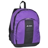 #BP2072-PURPLE Wholesale Backpack with Front & Side Pockets - Case of 30 Backpacks