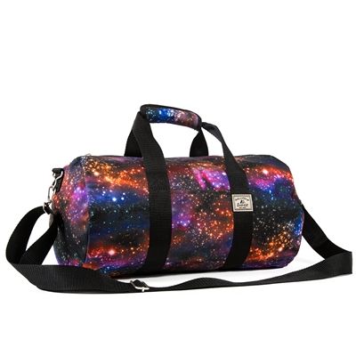 #P1609-GALAXY Wholesale 16-inch Pattern Round Duffel Bag - Case of 40 Duffel Bags