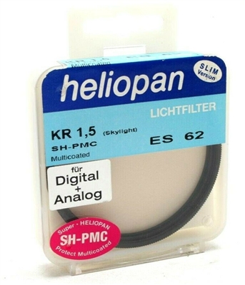 New Heliopan 62mm KR 1.5 Skylight (1A) SH-PMC Filter #1105