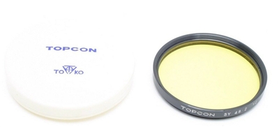 Clean Topcon 62mm SY 48 - 2  Y2  1.5X Yellow Filter With Case #27858