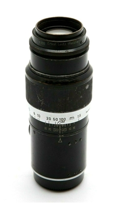 Leica Leitz 13.5cm f4.5 Hektor Black M39 Screw Mount Rangefinder Lens #31572