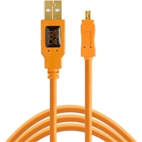 New Tether Tools TetherPro USB 2.0 Type-A Male to Mini-B Male Cable, 15' #33781