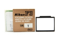 Near Mint Nikon F3 Type T Focusing Screen (Rare, Crop TV) with Case & Box #33900