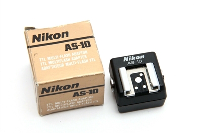 Near Mint Nikon AS-10 TTL Multi-Flash Adapter with Box #33962