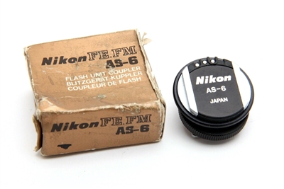 Near Mint Nikon FE/FM AS-6 Flash Unit Coupler with Box #33963
