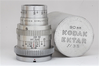 Kodak 90mm f3.5 Ektar Lens for Ektar Cameras with Case #38224