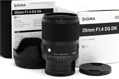 Near Mint Sigma 35mm f1.4 DG DN Art Lens for Leica L with Hood & Box #39275