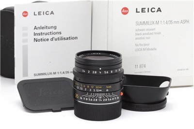 Leica 35mm f1.4 Summilux M Aspherical Manual Focus Lens (6-Bit) - Black #39447