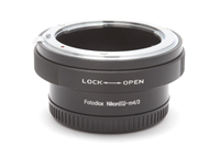 Very Clean FotodioX Lens Mount Adapter for Nikon G Lens to M 4/3 Cameras #40245