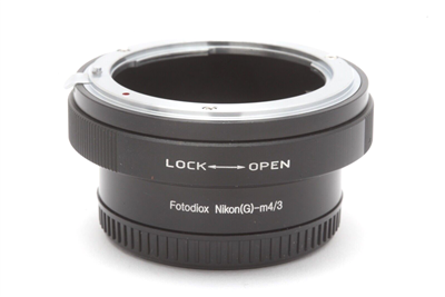 Very Clean FotodioX Lens Mount Adapter for Nikon G Lens to M 4/3 Cameras #40245