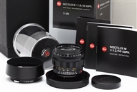 Near Mint Leica Noctilux-M 50mm f1.2 ASPH. Lens (Black, MFR# 11686) #40428