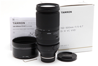 Tamron 150-500mm f5-6.7 Di III VXD Lens for Sony FE with Hood & Box #41048