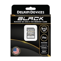 New Delkin Devices 512GB BLACK UHS-II V90 SDXC Memory Card #41088