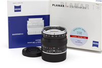 ZEISS Planar T* 50mm f2 ZM Lens (Black) with Manual & Box #41535