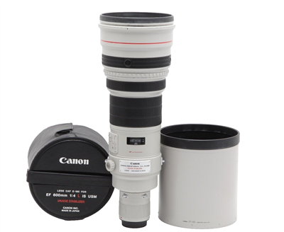 Very Clean Canon EF 600mm f4 L IS USM Lens with Hood #42628