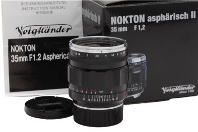 Near Mint Voigtlander Nokton 35mm f1.2 Aspherical VM II Lens with Box #42817