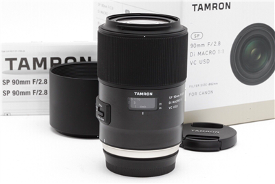 Near Mint Tamron SP 90mm f2.8 Di VC USD Lens for Canon EF with Box #43024
