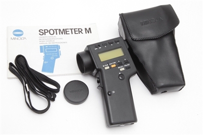Very Clean Minolta Spotmeter M with Instructions, Strap, & Case #43216