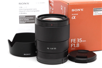 Sony FE 35mm f1.8 Lens with Hood & Box #43220