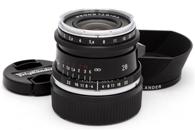 Voigtlander 28mm f2.0 Ultron Type II Lens in Leica M Mount (Black) #43425