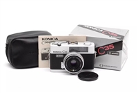 Mint Konica C35 Automatic Film Rangefinder Camera with Manual, Case & Box #43580