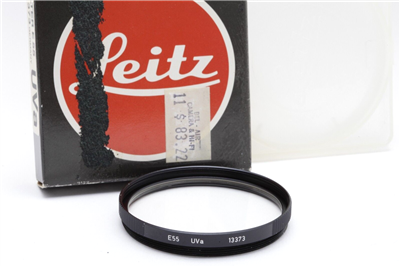 Near Mint Leica E55 UVa Filter (Black) with Case & Box #43868