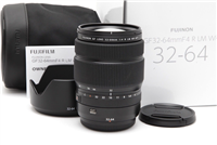 Near Mint Fuji FUJIFILM GF 32-64mm f4 R LM WR Lens with Hood, Case, & Box #43923