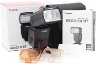 Canon Speedlite 600EX-RT Flash with Stand, Case, Filters, Diffuser, & Box #44567