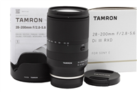 Mint Tamron 28-200mm f2.8-5.6 Di III RXD Lens (Sony FE) with Hood & Box #44805