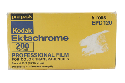 Kodak Ektachrome 200 Film EPD 120, 5 Pack  Slide Film (Exp 1/1986, AS-IS) #45464