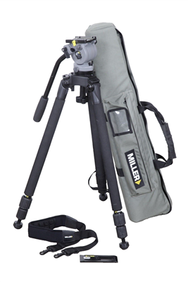 Miller DS-10 DV Fluid Head and Solo Aluminum Tripod with Pan Handle #45673
