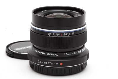 Near Mint Olympus M.Zuiko Digital ED 12mm f2 MSC Lens (Black) #45770