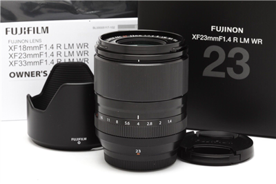 Near Mint Fuji FUJIFILM XF 23mm f1.4 R LM WR Lens with Hood & Box #46311