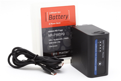 Mint ProMaster Powerhouse NP-F980PD Li-ion Battery & USB Power Bank #46565