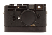 Leica M3 Big M Black Repaint Modified to Mount an Abrahamsson Winder II #48467