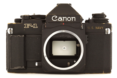 Canon F-1N U.S. Navy 35mm Film Camera Body (Shutter Lag, Parts) #48638