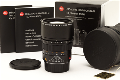 Near Mint Leica APO-Summicron-M 90mm f2 ASPH. Lens (Leica MFR# 11884) #49061