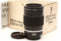 Nikon Micro-NIKKOR 105mm f4 AIS Lens with Instructions & Box #49921